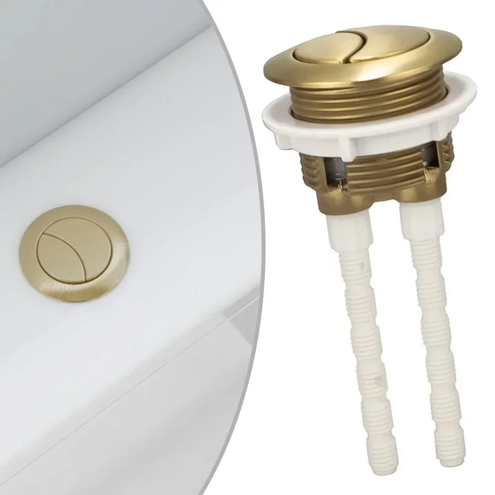 Toilet Flush Valve - 洗面台ボタン,ブラシ付きダブルフラッシュバルブ,クローズドカップリング,バスルーム,38mm, 1個