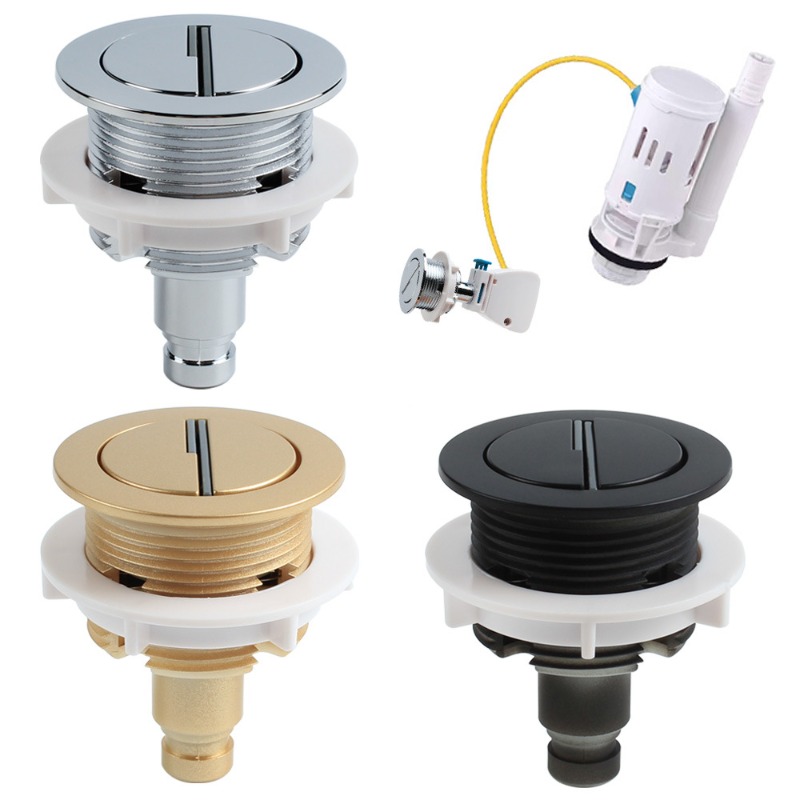 Toilet Flush Valve - ケーブル制御デュアルフラッシュバルブキット 38mmボタン節水トイレタンク排水アセンブリ（ワイヤーアクチュエーター付き）浴室部品