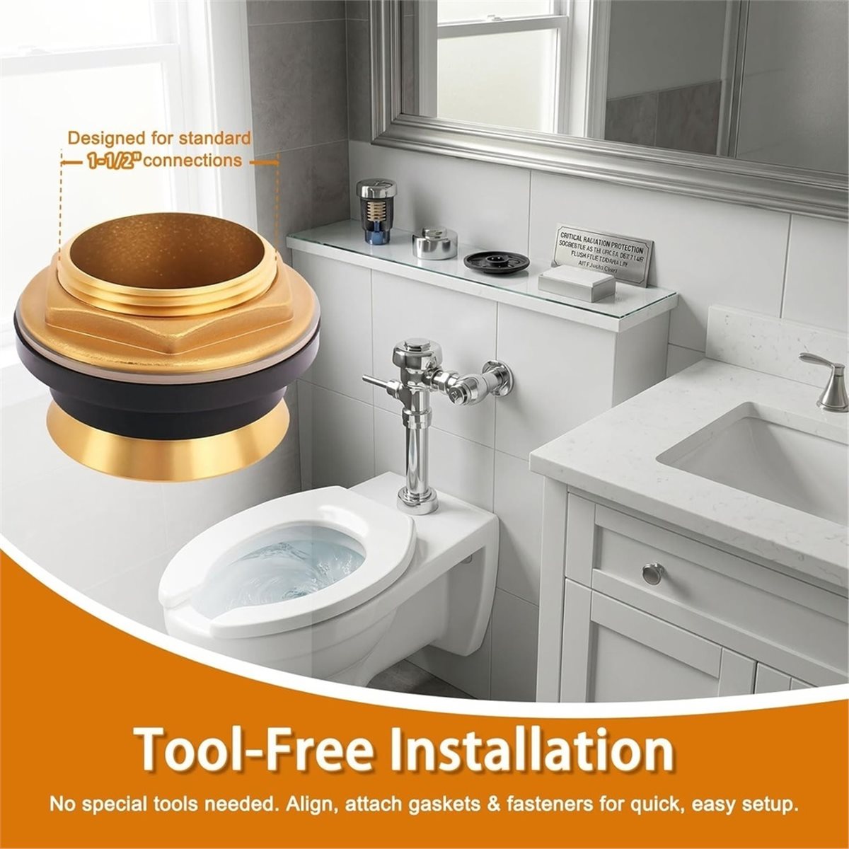 【必須アイテムリスト】トイレ、小便器用のフラッシュバルブ交換 - Toilet Flush Valve のレビューと価格