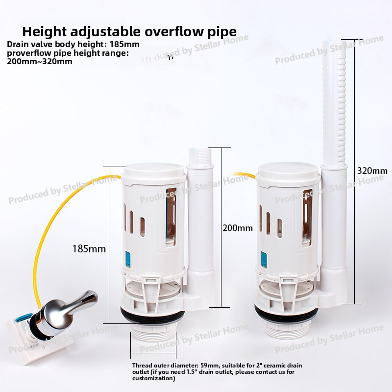 フロントレンチ式ワイヤーコントロールサイドプレスシングルドレ - Toilet Flush Valve のレビューと価格
