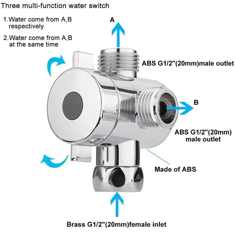 ダイバーターバルブ G1/2 スプリッター 2 または 3  - Toilet Flush Valve のレビューと価格